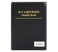 ANKROYU 1206 Series Capacitor Sample Book 80 Values Electronic Component Storage Organizer Durable Plastic Case Compact Design for Electronics Engineers and DIY Enthusiasts Black