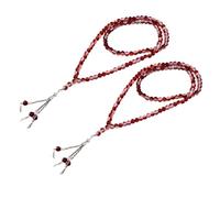 ANKROYU 2 cuentas musulmanas de primera calidad hechas a mano Tasbih 99 nombres de Alá Rosario religioso para regalo diario y espiritual cuentas de 0.315 in (Roja)