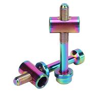 ANKROYU 2 uds RISK M5 X 40mm tija de sillín de bicicleta tornillo de fijación del poste del asiento tornillo de bicicleta piezas de repuesto DIY (Brillante;3x2,6mm)