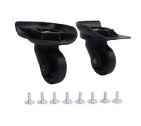 ANKROYU 2 uds ruedas de maleta universales de repuesto con ruedas giratorias ABS silenciosas de absorción de impactos repuestos para equipaje de viaje negro