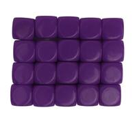 ANKROYU 20 Dados de plástico de 16 mm, Cubos de Esquina Redonda para Juegos de Mesa, enseñanza de matemáticas, Bricolaje, Fiesta Personalizable, diversión Familiar, Juguetes (Púrpura)