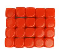 ANKROYU 20 Dados de plástico de 16 mm, Cubos de Esquina Redonda para Juegos de Mesa, enseñanza de matemáticas, Bricolaje, Fiesta Personalizable, diversión Familiar, Juguetes (Naranja)