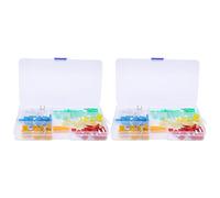 ANKROYU 240pcs Kit de cuchilla de planta Automotriz conjunto de surtido de automóvil 5 15 20 25 30 campamentos con clips de almacenamiento para vehículos camiones motocicletas ABS