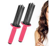 ANKROYU 2PCS Herramienta para rizar el cepillo, Estilizador Aubonacci para cabello rizado, Rizador de cabello, Peine para rizar el cabello, Varita De Rizado Herramientas
