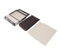 ANKROYU 3 Niveles escaleras de Perro Plegables con Caja de Almacenamiento Alta Elasticidad Pasos de Mascotas para Perros para Perros pequeños Camiseta Acceso a la Cama Flanela 60x3 (Marrón) (Gris)
