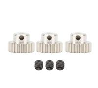 ANKROYU 3 piezas de engranajes de motor de metal con tornillos de ajuste M0.6 Módulo de 3.175 mm Diámetro de diámetro Engranaje de piñón para 1/10 RC Truck HSP Traxxas (22T)