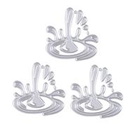 ANKROYU 3 troqueles para álbumes de recortes, gotas de agua, acero al carbono, alta durabilidad, finos, amplia aplicación, troqueles de papel para hacer tarjetas y álbumes de recor