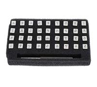 ANKROYU 36 Piezas Juego de Herramientas para Tallar Punzones de Alfabeto con Patrón de Sellos de Cuero con Mango Kit de Manualidades DIY para Chaquetas de Cuero Bolsos Cinturones C