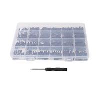 ANKROYU 360 piezas Kit de tuercas de tornillo espaciador hexagonal de nailon negro M2 M2.5 M3 Surtido macho hembra para placas de circuito PCB Montaje de máquinas Hardware aislado