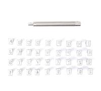 ANKROYU 36PCS Alphabet Number Stamp Punch Set Premium Stainless Steel Leather Craft Stamping Tool Kit for DIY Leather Projects Metal Wood Engraving (Alfanumérico 6 mm)