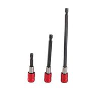 ANKROYU 3PCS BARRA DE EXTENSIÓN DE PORTA PUNTAS 1/4 PORTAPUNTAS DE VÁSTAGO HEXAGONAL PARA DESTORNILLADORES ELÉCTRICOS ACERO INOXIDABLE DURADERO ACERO DE VANADIO LONGITUD MÚLTIPLE 6 (trío rojo)
