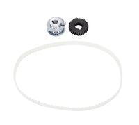 ANKROYU 3pcs Cinturón de distribución de la rueda de la polea de la correa sincrónica Kit 30T Set Kit High Precision Durable HT250 Gray Iron para máquina de corte de metal de micro