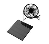 ANKROYU 3W 6V Panel solar al aire Mini ventilador portátil Kit de enfriamiento USB Accesorio Banco de energía para acampar Viajes Ciclismo Silicio monocristalino 145x145 mm