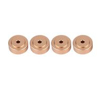 ANKROYU 4PCS 20x8mm Premium Aleación de Aluminio Amplificador Pies de Aislamiento Almohadillas Amortiguadoras Pies de Soporte de Altavoz para de Audio en el Hogar Plata Negro Oro (Oro)