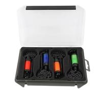 ANKROYU 4PCS Swingers de Pesca Alarma de mordedura con Estuche de Almacenamiento Cadena de Hierro Duradera de Alerta de Alta sensibilidad para Pesca Diurna y Nocturna Rojo Verde