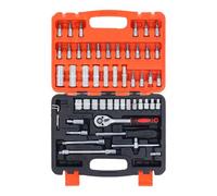 ANKROYU 53 Piezas Juego de Dados con Impulsor de 1/4 Pulgada Llave de Trinquete Barras de Extensión Herramienta Combinada para Reparación de Hogar y Auto con Estuche de Almacenamie