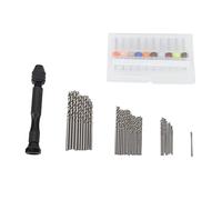 ANKROYU 57 piezas Taladro de perforación a mano Pon bujido manual de manejo 46 piezas Taladro de giro 10 piezas PCB Mini Taladro Bits 0.1 1 mm Ajustable Durable Ligera Portable pa