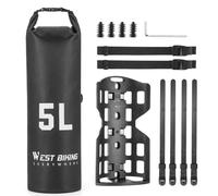 ANKROYU 5L Fork Bag Bike Front Bag Large Capacity Storage Bag with Bottle Bracket For Road Bikes Mountain Bikes Electric Scooters Black (Tipo A)