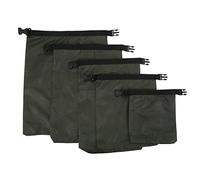 ANKROYU 5pcs Bolsas secas Impermeables Premium ubicadas para Acampar en Kayak de natación al Aire Libre Hecha de 190T poliéster tafeta ejército Verde 1.5l 4l 5l 7l 10l Capacidad de