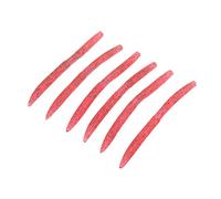 ANKROYU 6 PCS PVC Cebos de Pesca de Fideos, señuelas de la Tierra de Gusanos con Piezas Reflectantes, Cebo Suave de Agua Salada Resistente a la mordida para Perca, técnica de frega (Rosa)