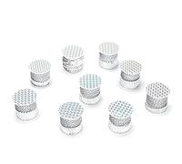 ANKROYU 9 rollos de hilo de lentejuelas de 6 mm para manualidades, tela de PVC, accesorio decorativo auxiliar, 5 yardas, dorado y plateado, opcional para ropa, disfraces, trajes nu (Plata)