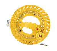 ANKROYU ABS Outdoor Kite Line String Conner Rueda de Volante Herramientas de volación de 20 cm con una línea de 200 m (Rueda Amarilla Completa de 20 cm + 200m línea)