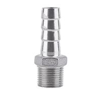 ANKROYU Accesorio Macho De Acero Inoxidable SS304, Accesorio De Manguera Con Púas, Cola De Manguera Con Púas, Adaptador De Cola De Manguera, Accesorio De Adaptador De Manguera(3/8"x12mm)