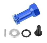 ANKROYU Acoplador de extensión RC de aleación de aluminio, adaptador combinador hexagonal más largo para Traxxas Slash a escala 1/16, azul, rojo, dorado, azul oscuro, plateado, mor (TS1608NB azul