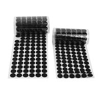 ANKROYU Adhesivo de puntos, cinta de gancho, cierre autoadhesivo fuerte, pegatinas redondas para ropa, textiles para el hogar, uso industrial, 300 pares, negro y blanco (Negra)