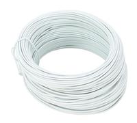 ANKROYU Alambre de hierro electrogalvanizado, 0,9 mm, 40 m, redondo, recubierto de PVC, alambre de unión resistente y flexible para construcción, jardinería, manualidades, proyecto (Blanca)