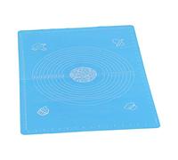 ANKROYU Alfombra de hornear de silicona profesional sin rollo de hojaldre sin palos con marcas de medición Matera de masa reutilizable resistente al calor para hornear pan de pizza (Azul)