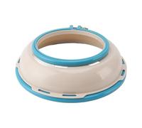 ANKROYU Aro de soporte de bordado de doble cara 16,5 cm 25 cm Marco de aguja perforadora para acolchado de punto de cruz Diseño de abrazadera segura Aro redondo de plástico resiste (lago azul)