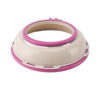 ANKROYU Aro de soporte de bordado de doble cara 16,5 cm 25 cm Marco de aguja perforadora para acolchado de punto de cruz Diseño de abrazadera segura Aro redondo de plástico resiste (Rosa roja)