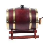 ANKROYU Barril de vino de madera de pino vintage, equipo de elaboración casera de 3 litros de capacidad para almacenar vino tinto, brandy, whisky, tequila, madera de pino marrón os