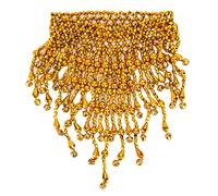 ANKROYU Belly Dance Necklace Beaded Exquisite Shiny Beautiful Decorative Jewelry Chain for Women Girls Belly Dancers Costume Party Performance Gift Plastic Material (Oro)