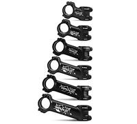 ANKROYU Bicicleta de Bicicleta 6061 aleación de Aluminio Ultralight Mountain Road Bike Bike Bike Angle de 17 Grados para 31.8 mm Manimento de 28.6 mm Borde Delantero Rojo 60 mm a 1 (Negro) (Negro)