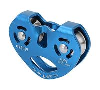ANKROYU Bloque de polea de cuerda giratoria única resistente de aleación de aluminio 25KN Equipo de seguridad de escalada premium para transporte de escalada en roca Rojo Dorado 8 (Azul)