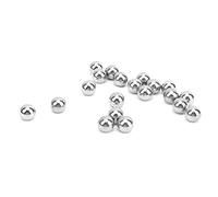 ANKROYU Bola roscada M4 Juntas de cuentas de corte de perforación de acero inoxidable para Kossel Delta de impresora 3D 20 piezas Blanco plateado 10 mm de diámetro