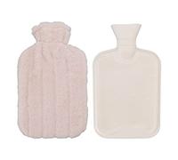 ANKROYU Bolsa de agua caliente con cubierta suave 2000ML Bolsa térmica de goma de alta densidad de gran capacidad para alivio y calor Material natural esencial para el invierno Cal (Albaricoque)