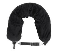 ANKROYU Bolsa de almohada de cuello Bag ultra suave y ergonómico Forma U Almohada de viaje para avión COMENTO COMOLO Soporte de almohada de almohada de cuello plobable portátil por (Negro)