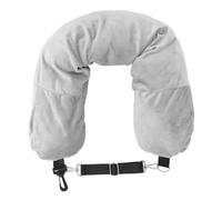 ANKROYU Bolsa de almohada de cuello Bag ultra suave y ergonómico Forma U Almohada de viaje para avión COMENTO COMOLO Soporte de almohada de almohada de cuello plobable portátil por (Gris)