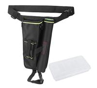 ANKROYU Bolsa de Muslo para Exteriores, Duradera, Multifuncional, para Pierna, Cintura, con Correas Ajustables, Gran Capacidad de Almacenamiento para Pesca, Senderismo, Camping, AC (Negra)