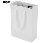 ANKROYU Bolsa de papel Bag Draw String Phathrafts Portable Herramientas de envasado de bolsos de para ropa Negro 10 piezas (Blanco)