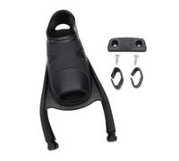 ANKROYU Bolsillo para pie de Aleta de Buceo , Funda de Aleta de Buceo de Hoja Larga de TPR de Alto Rendimiento para Buceo, Snorkel y Nadadores Profesionales, Color Negro, 1 Unidad. (XL (45-46))
