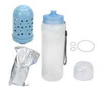 ANKROYU Botella de agua filtrada Botella de agua al aire libre portátil con filtro de membrana de fibra hueca avanzada para agua potable mientras viaja caminando para acampar 750 m (Azul) (Blanco)