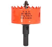 ANKROYU Broca para sierra perforadora de acero de alta velocidad de grado profesional con dientes afilados para cortes limpios y suaves en madera, metal, PVC, plástico, yeso (2-5/32"(55 mm))