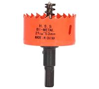 ANKROYU Broca para sierra perforadora de acero de alta velocidad de grado profesional con dientes afilados para cortes limpios y suaves en madera, metal, PVC, plástico, yeso (2-5/64"(53 mm))