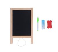 ANKROYU Caballete de Pizarra de Doble Cara Caballete de Pizarra Blanca con Soporte Plegable Pizarra de Madera de 19x30 cm para Restaurantes Cafés Anuncios en la Acera Tableros de M