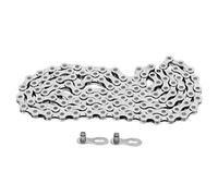 ANKROYU Cadena de bicicleta de 9 velocidades Cadena de bicicleta de montaña de acero al carbono hueca Cambio fluido de alta resistencia Diseño liviano a prueba de herrumbre para bi