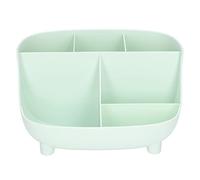 ANKROYU Caja de almacenamiento de escritorio Organizador multifuncional con 6 compartimentos para oficina, hogar, estudio, escritorio, contenedor de almacenamiento de plástico PP q